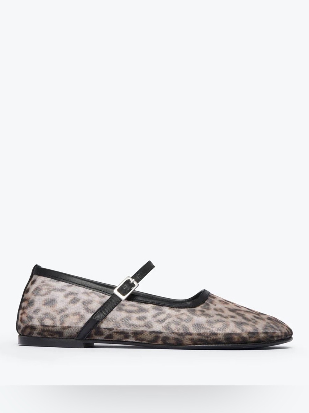 Freda Salvador Laurel Leopard Mesh Mary Jane Flats Size 8.5